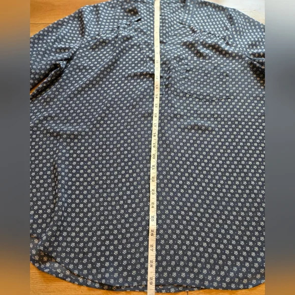 MAURICES Blue Polka Dot 3/4 Sleeve Popover Blouse Shirt Top XL - Picture 7 of 8